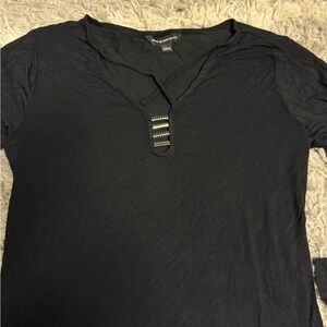 Stretchy Women's Top with Metal Details